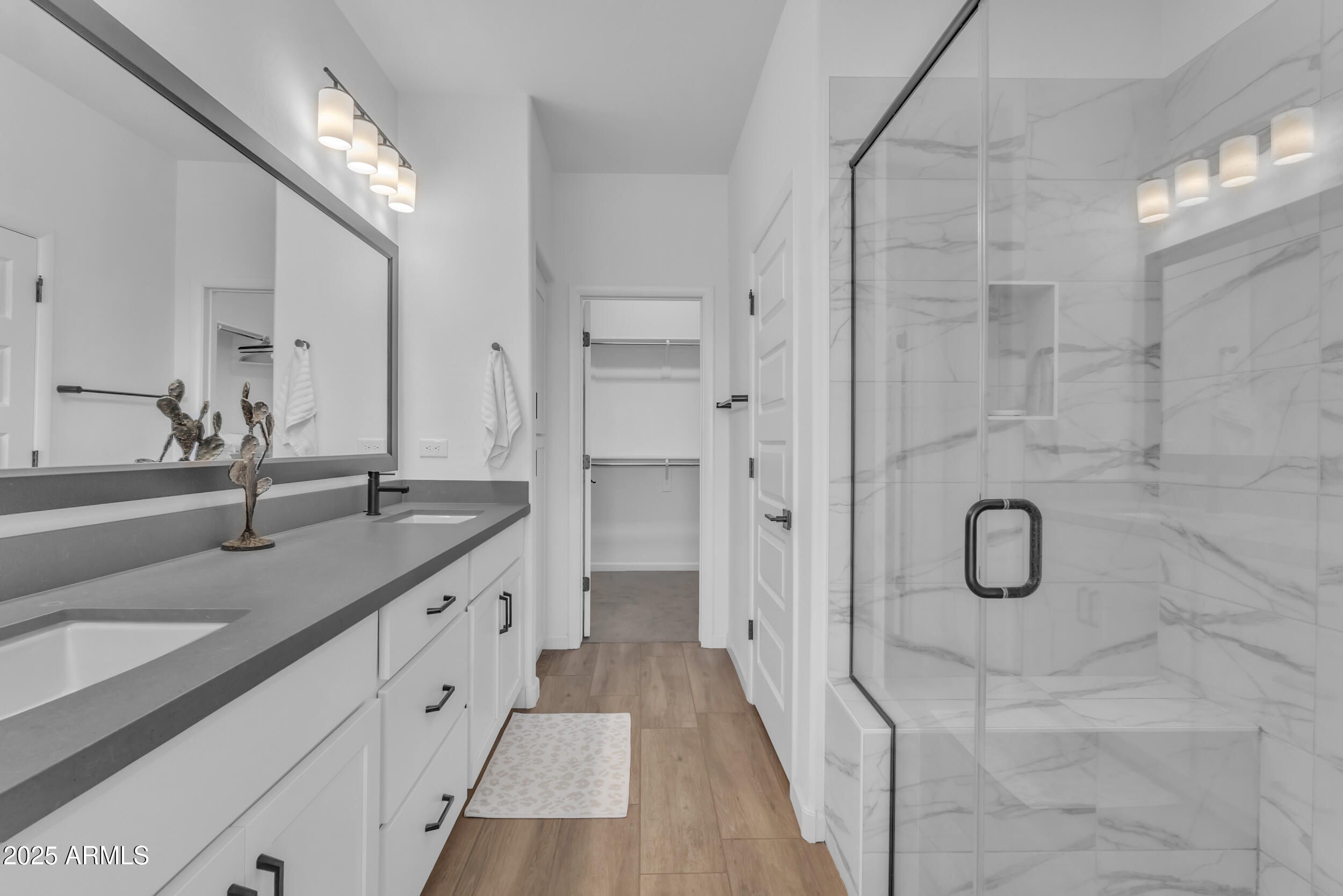 18328 East Spring Valley Court Rio Verde, AZ 85263 - Photo 16 of 39 a spacious bathroom with a granite countertop sink a toilet and shower