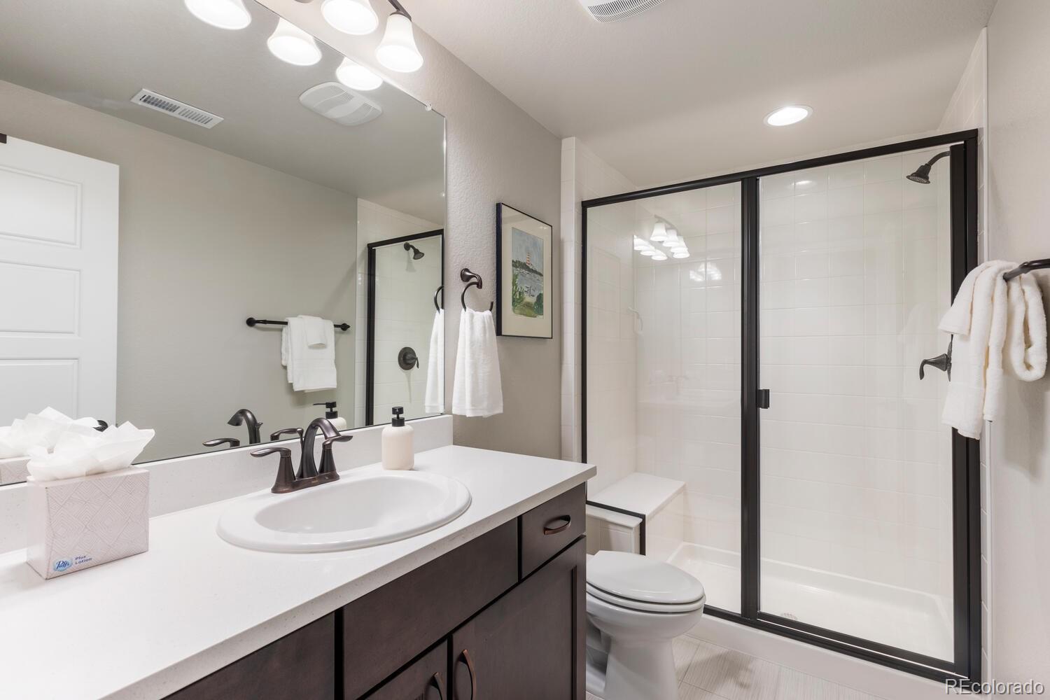 507 Red Thistle Drive Highlands Ranch, CO 80126 - Photo 31 of 42 a bathroom with a sink toilet and shower
