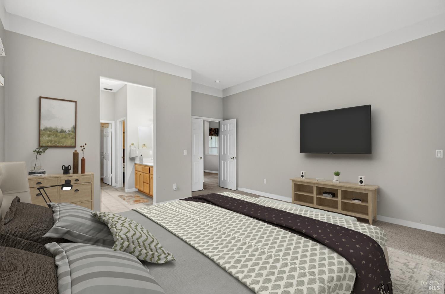 1024 Vintage Drive Rio Vista, CA 94571 - Photo 28 of 52 a bedroom with a bed and a flat screen tv