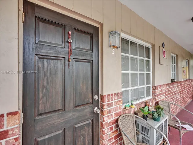 a view of front door of house
