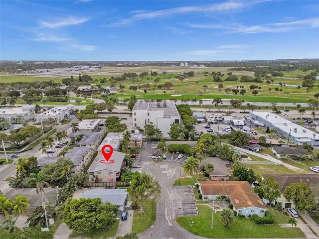 an aerial view of a city