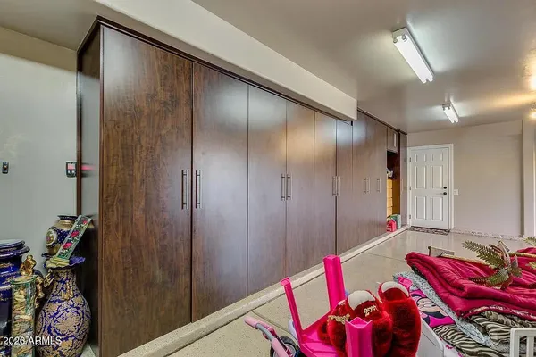 a view of a wooden door