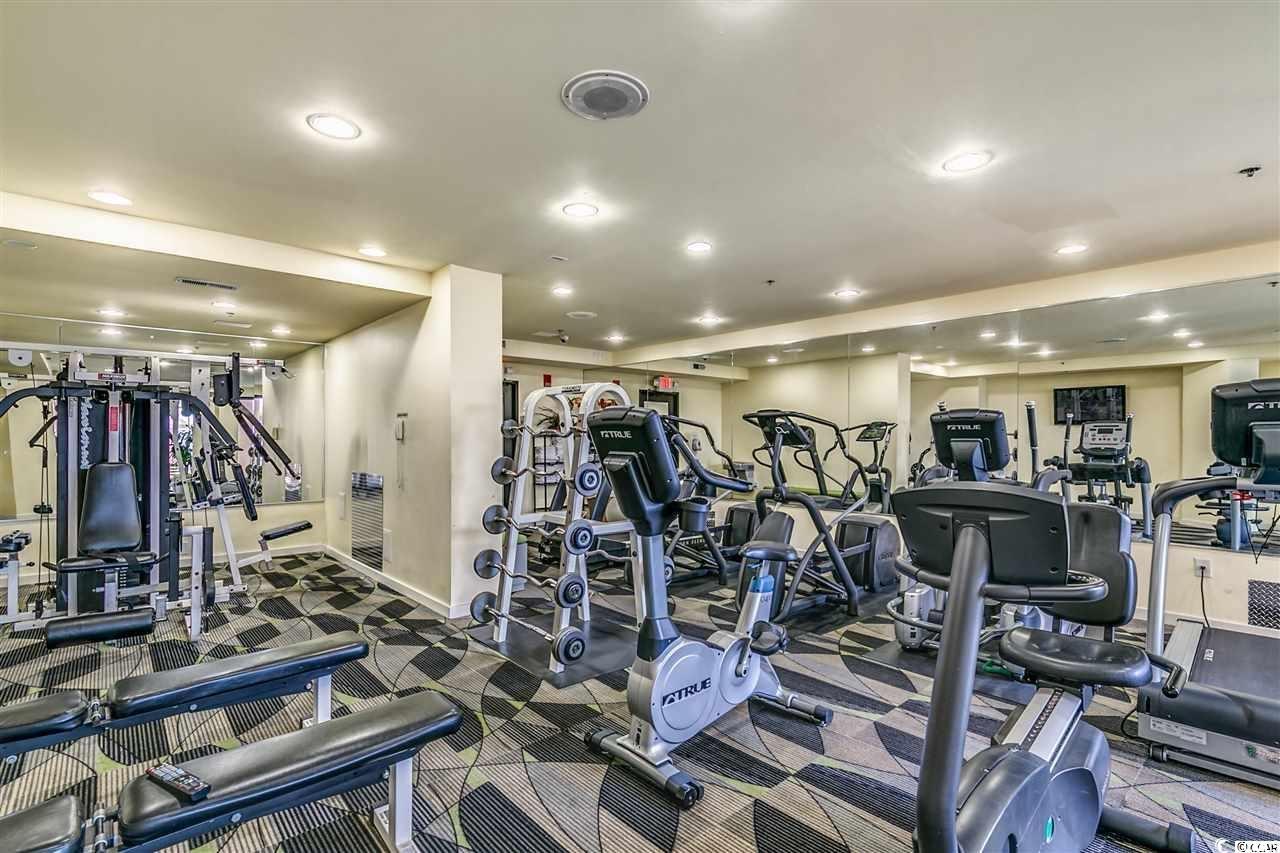 2710 North Ocean Boulevard, Unit 622 Myrtle Beach, SC 29577 - Photo 7 of 37 Gym featuring recessed lighting