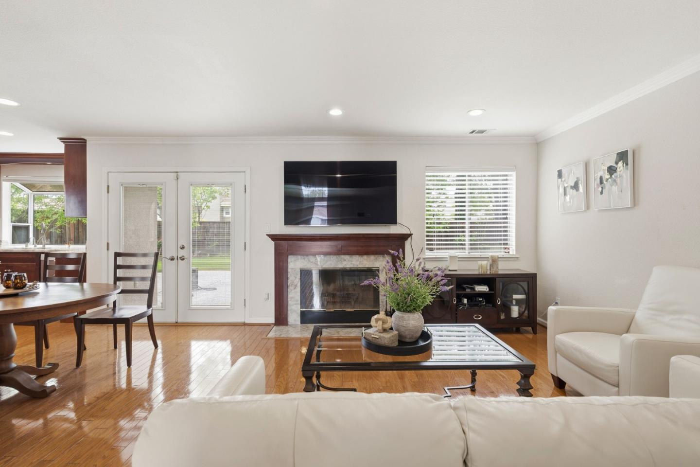 35 Sierra Ridge Court Danville, CA 94506 - Photo 18 of 37 a living room with furniture fireplace and flat screen tv