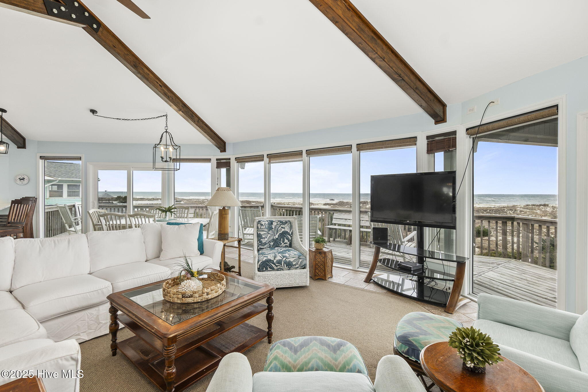 with ocean views from the connected deck