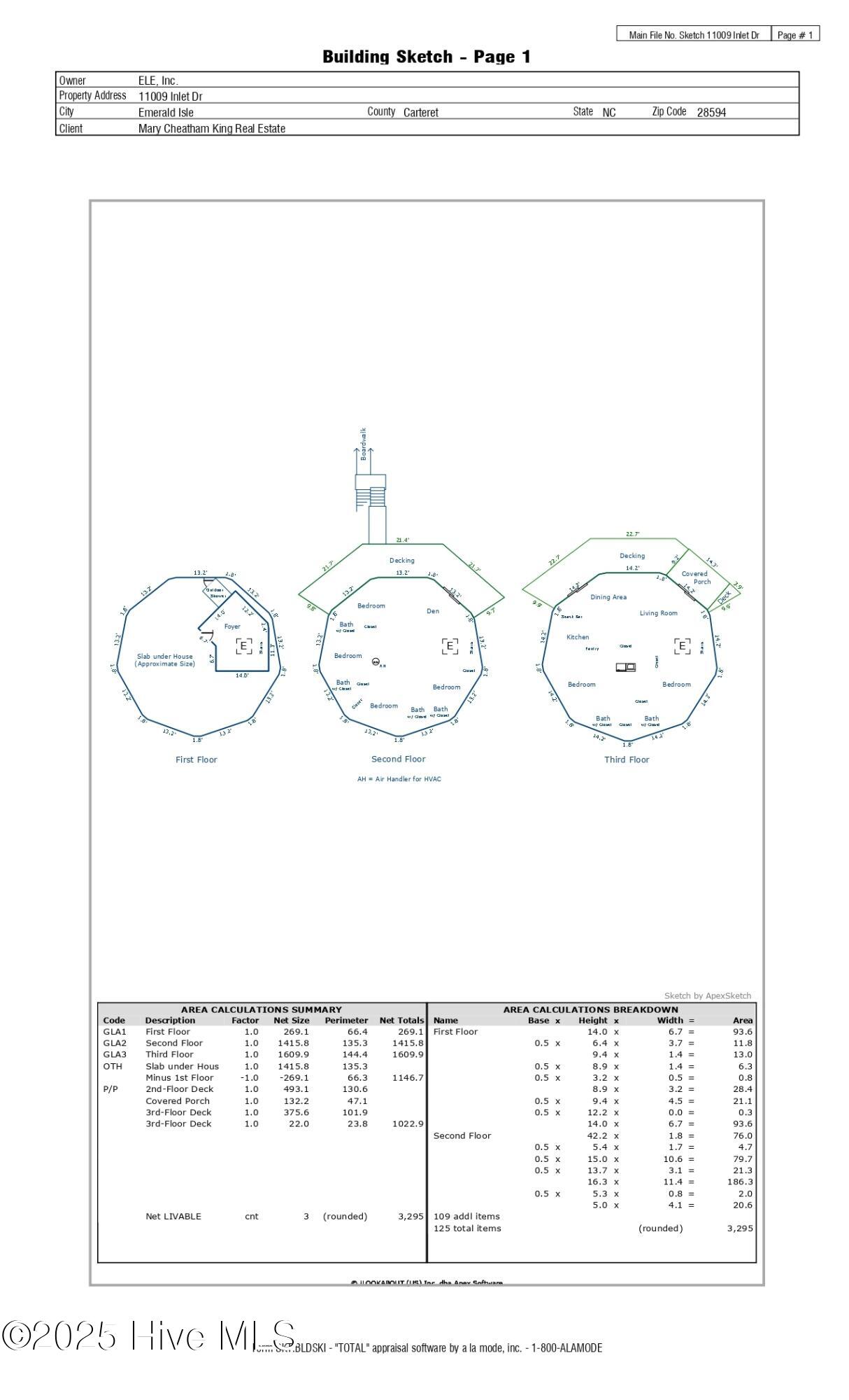 11009 Inlet Drive Emerald Isle, NC 28594 - Photo 52 of 53 Sketch/Floorplan