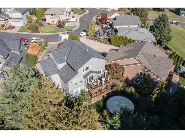 an aerial view of multiple house