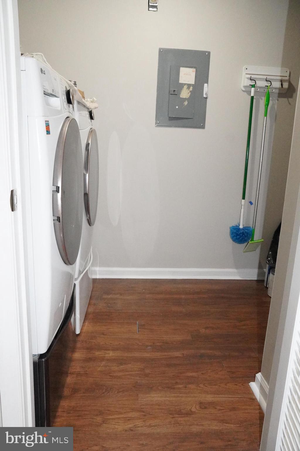7308 B Normandy Drive Mount Laurel, NJ 08054 - Photo 20 of 23 a view of a storage & utility room with wooden floor