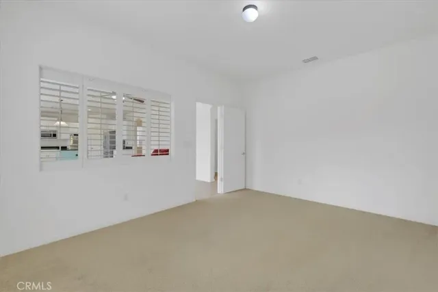 an empty room with a window