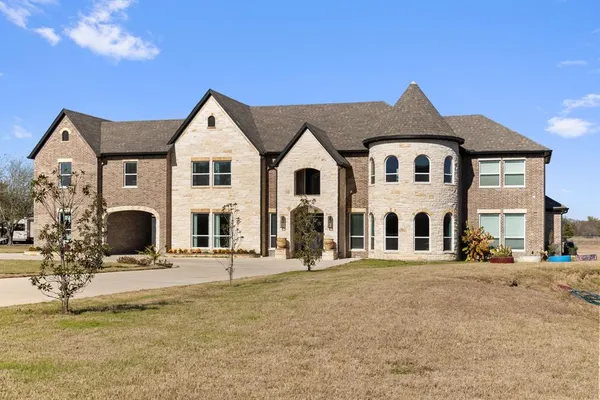 a front view of multiple houses
