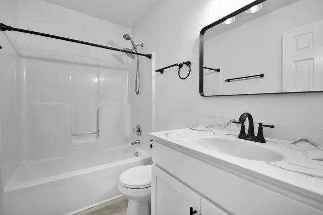 a bathroom with a sink a toilet and a bathtub