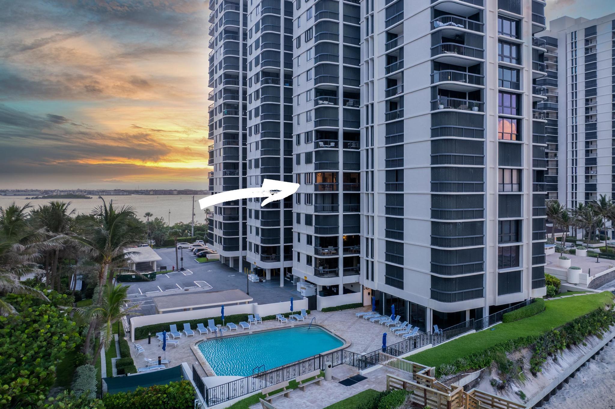 5380 North Ocean Drive, Unit 6C Riviera Beach, FL 33404 - Photo 21 of 33 a aerial view of a house with a yard