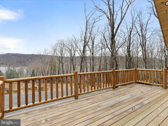 a view of wooden deck