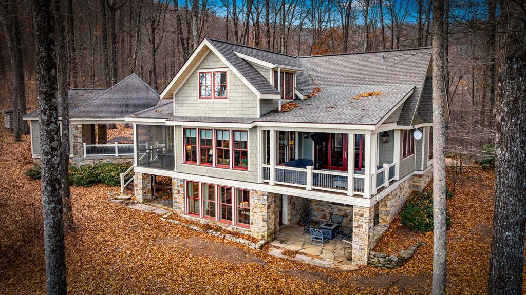1115 Outlook Road Murphy, NC 28906 - Photo 58 of 60 a aerial view of a house with a yard and balcony