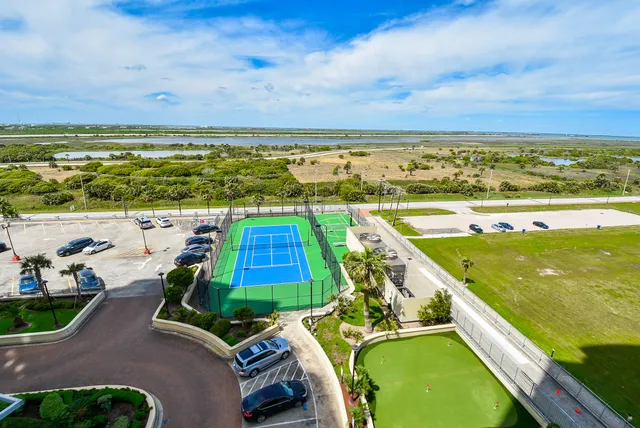 a view of an ocean with beach