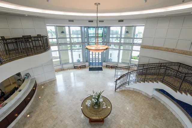 a room with gym equipment