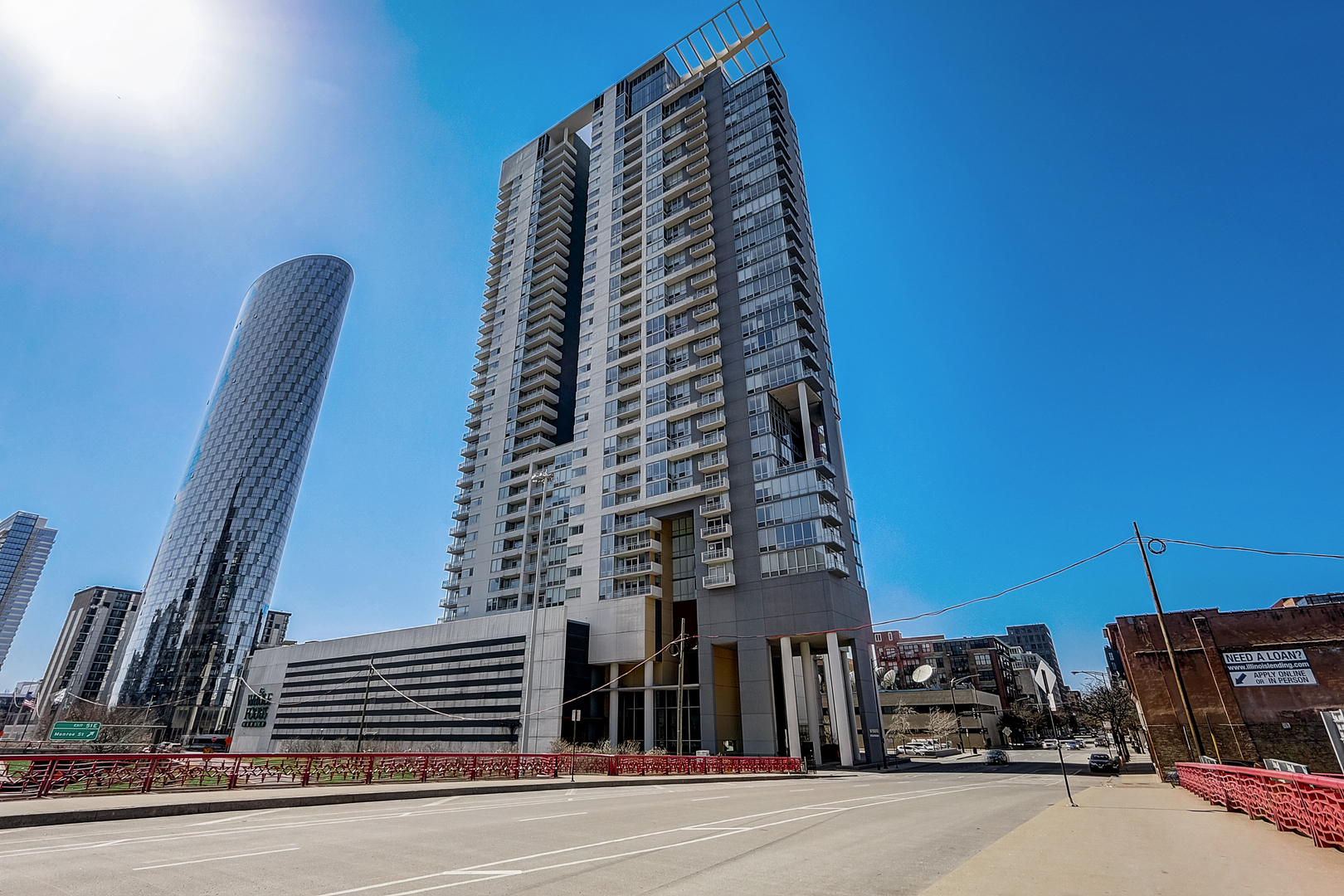 a view of a building with entryway
