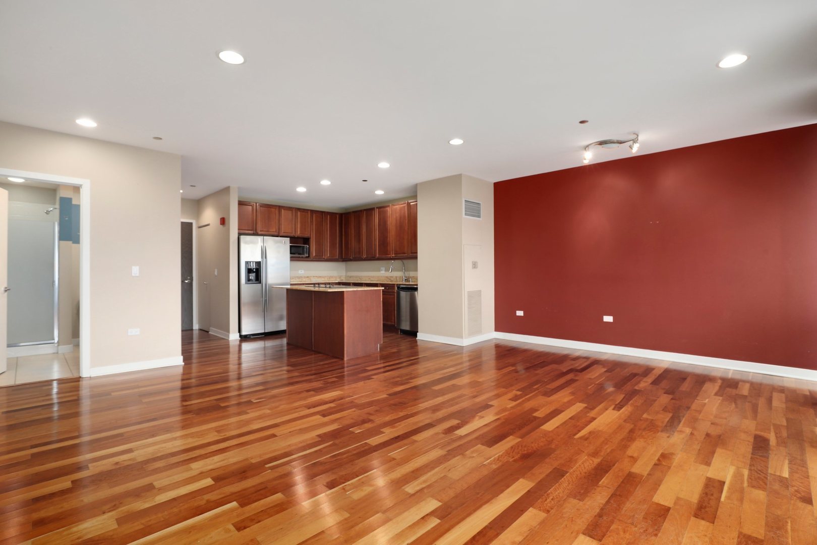 737 West Washington Boulevard, Unit 710 Chicago, IL 60661 - Photo 3 of 28 a view of kitchen with wooden floor