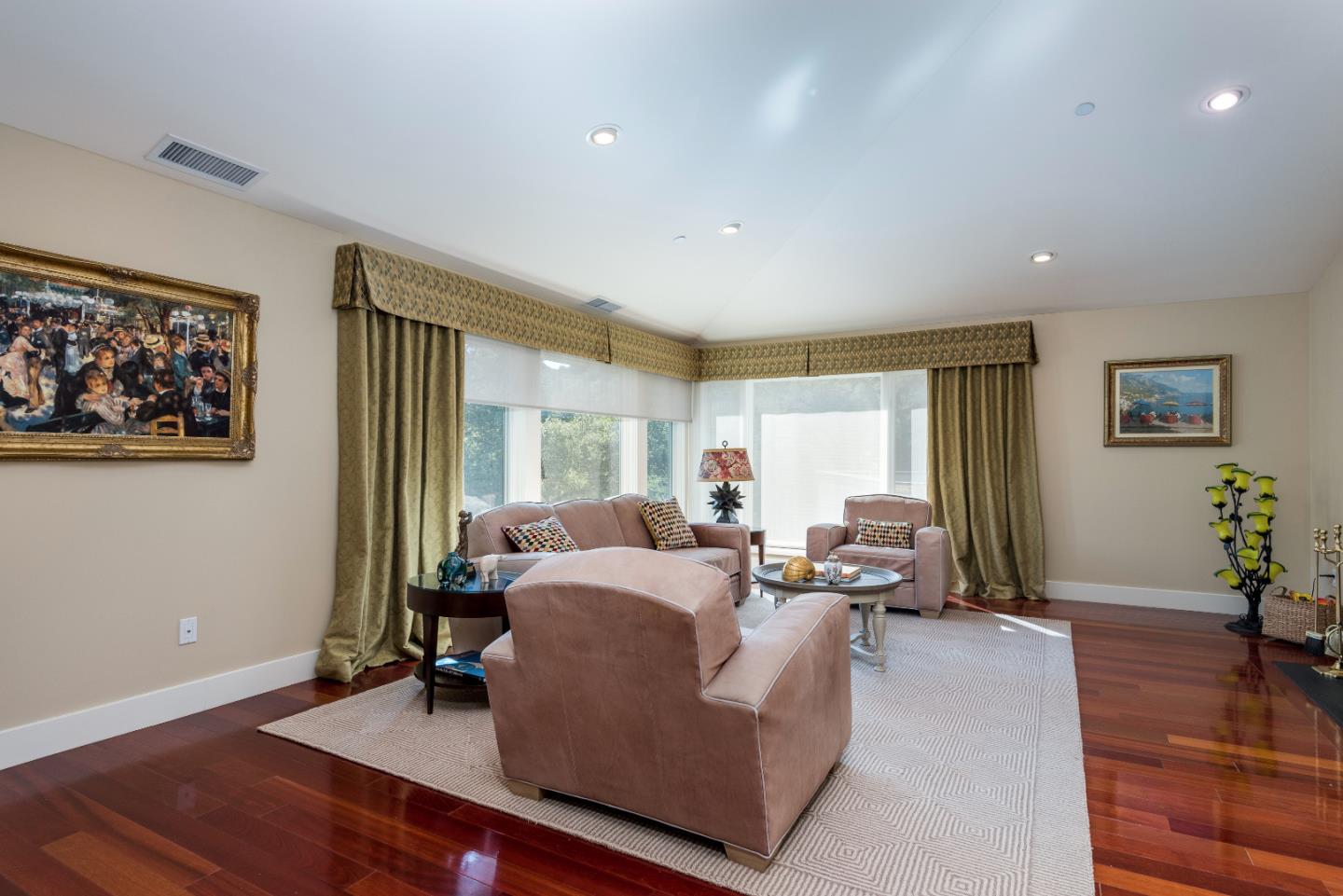 20 Ridgeway Road Hillsborough, CA 94010 - Photo 5 of 31 a living room with furniture two window and a table