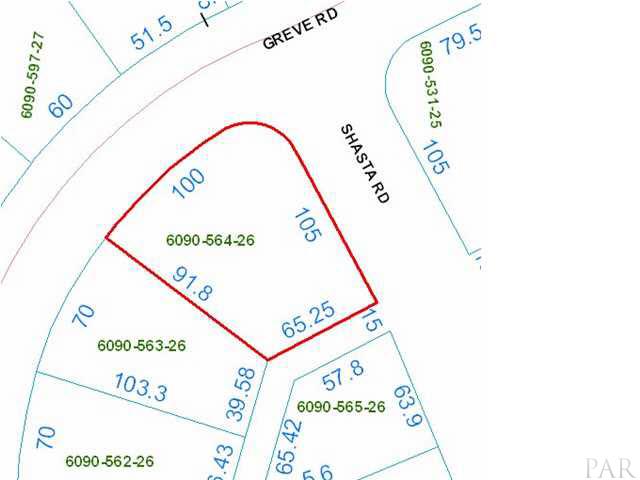 403 Greve Road Pensacola, FL 32507 - Photo 20 of 20 Map showing the corner lot
