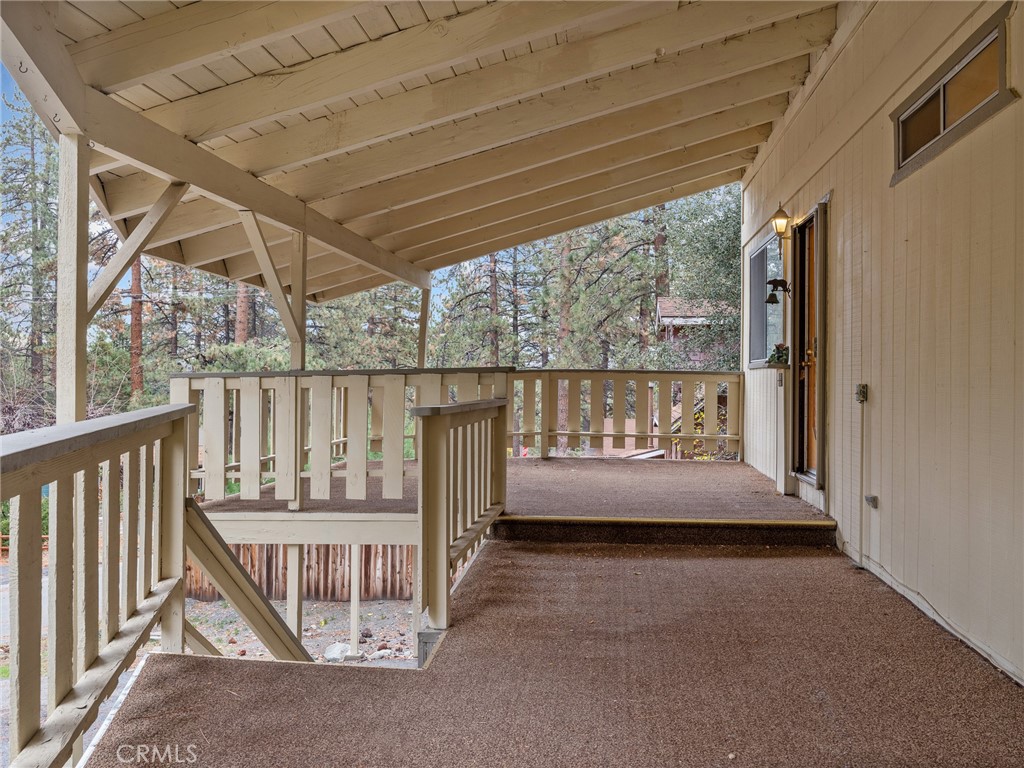 1725 Linnet Road Wrightwood, CA 92397 - Photo 33 of 43 a view of porch with green space