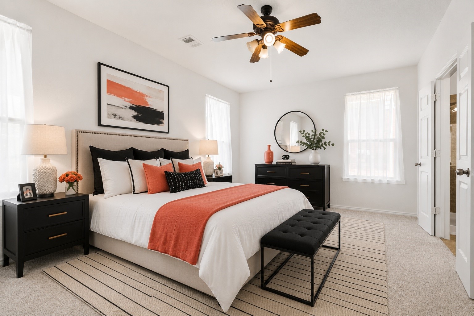 3530 Azalea Sands Drive Spring, TX 77386 - Photo 13 of 34 Digitally staged primary bedroom.