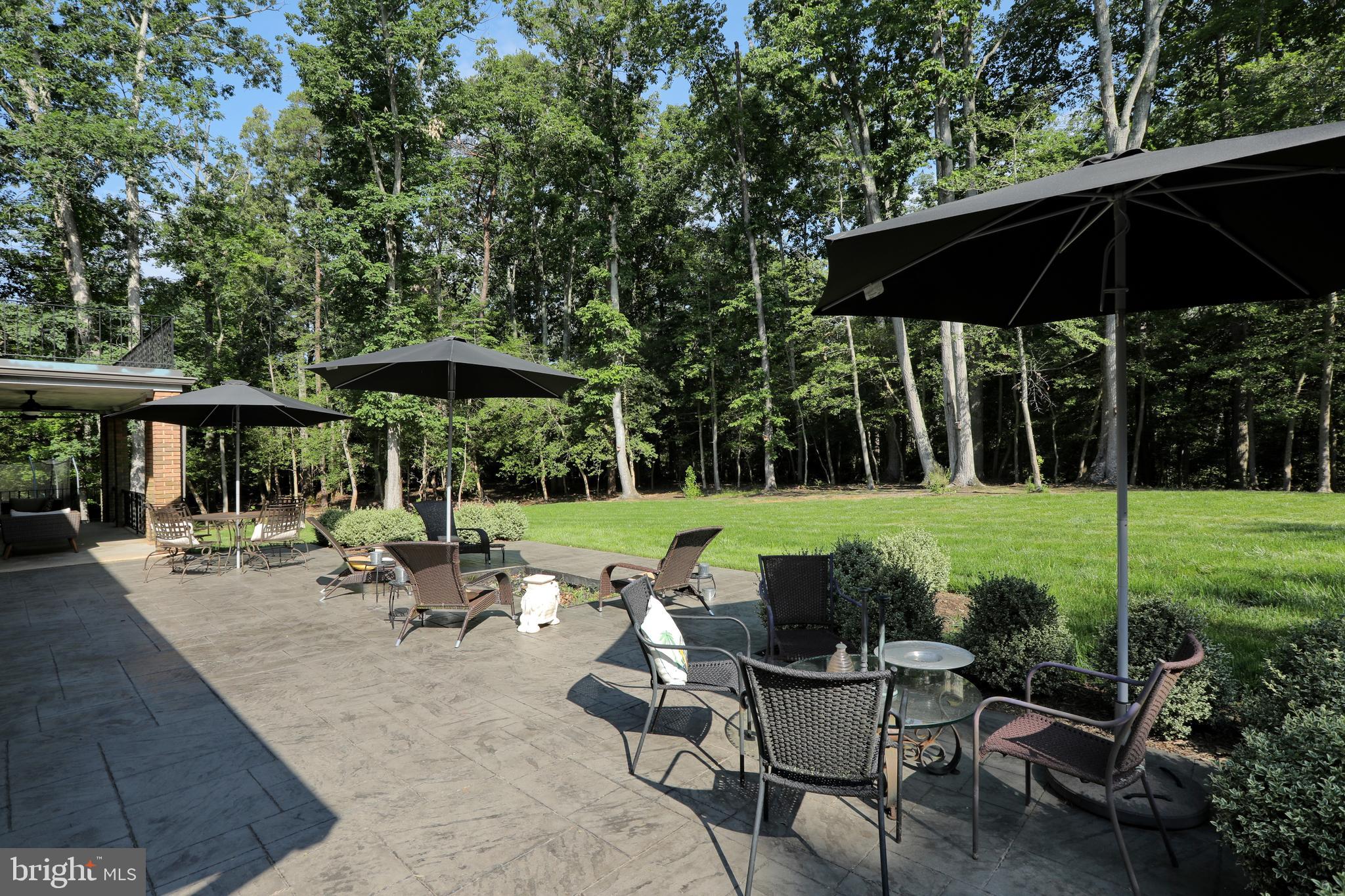 15111 Cactus Hill Road Accokeek, MD 20607 - Photo 5 of 44 a view of backyard with outdoor seating barbeque oven and trees