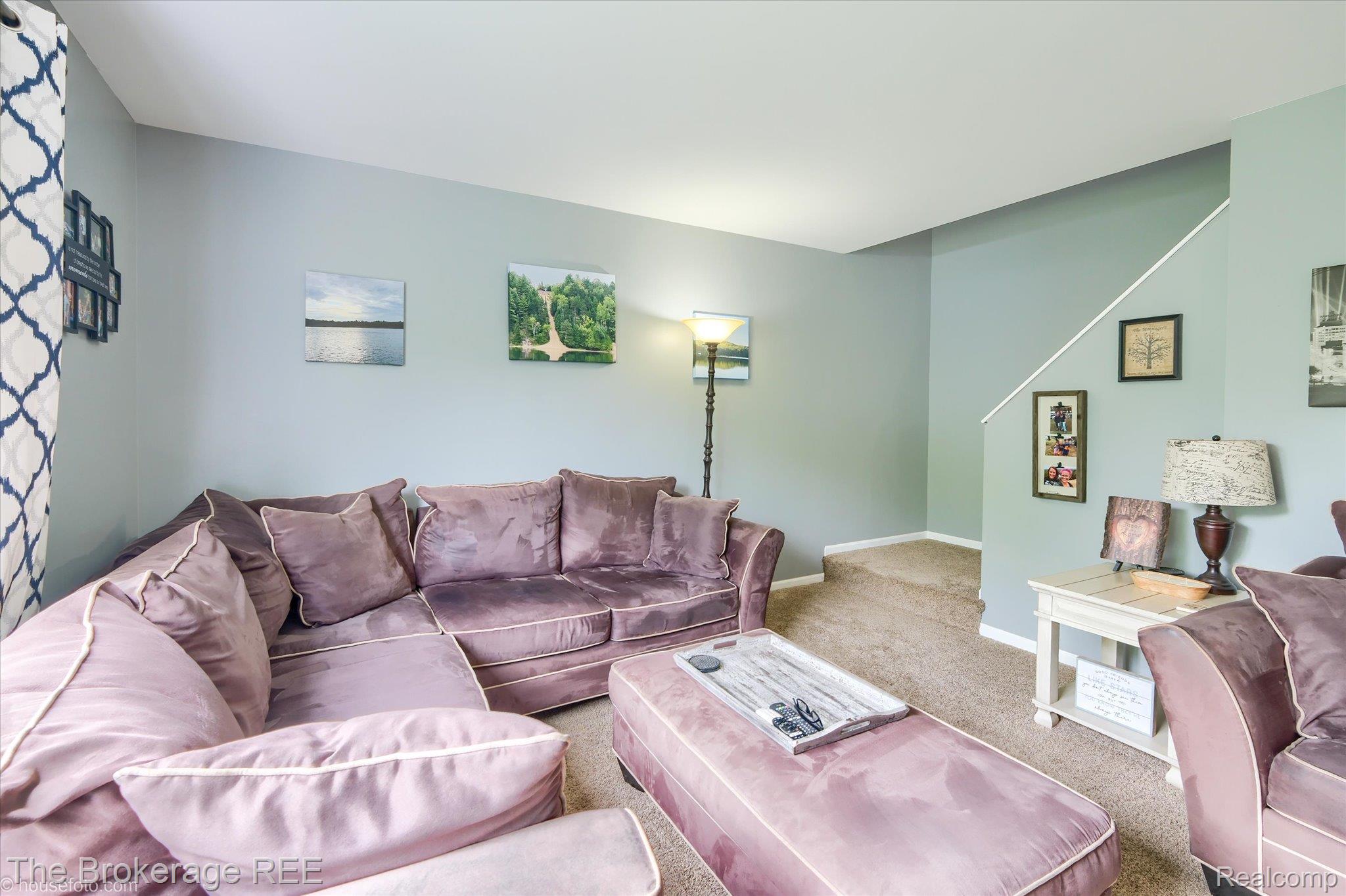 4432 North Belsay Road Flint, MI 48506 - Photo 29 of 79 Carpeted living area featuring light blue-grey walls and white trim