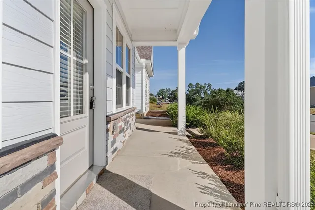 a view of a pathway of a building