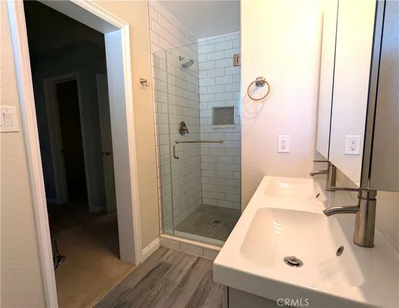 a bathroom with a sink and a tub