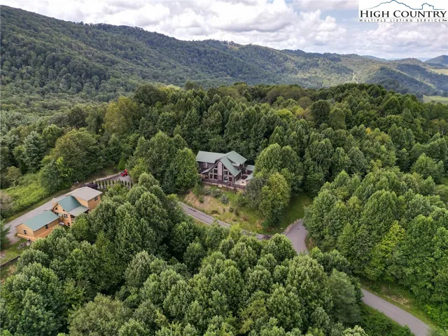 a view of a lush green hillside and houses