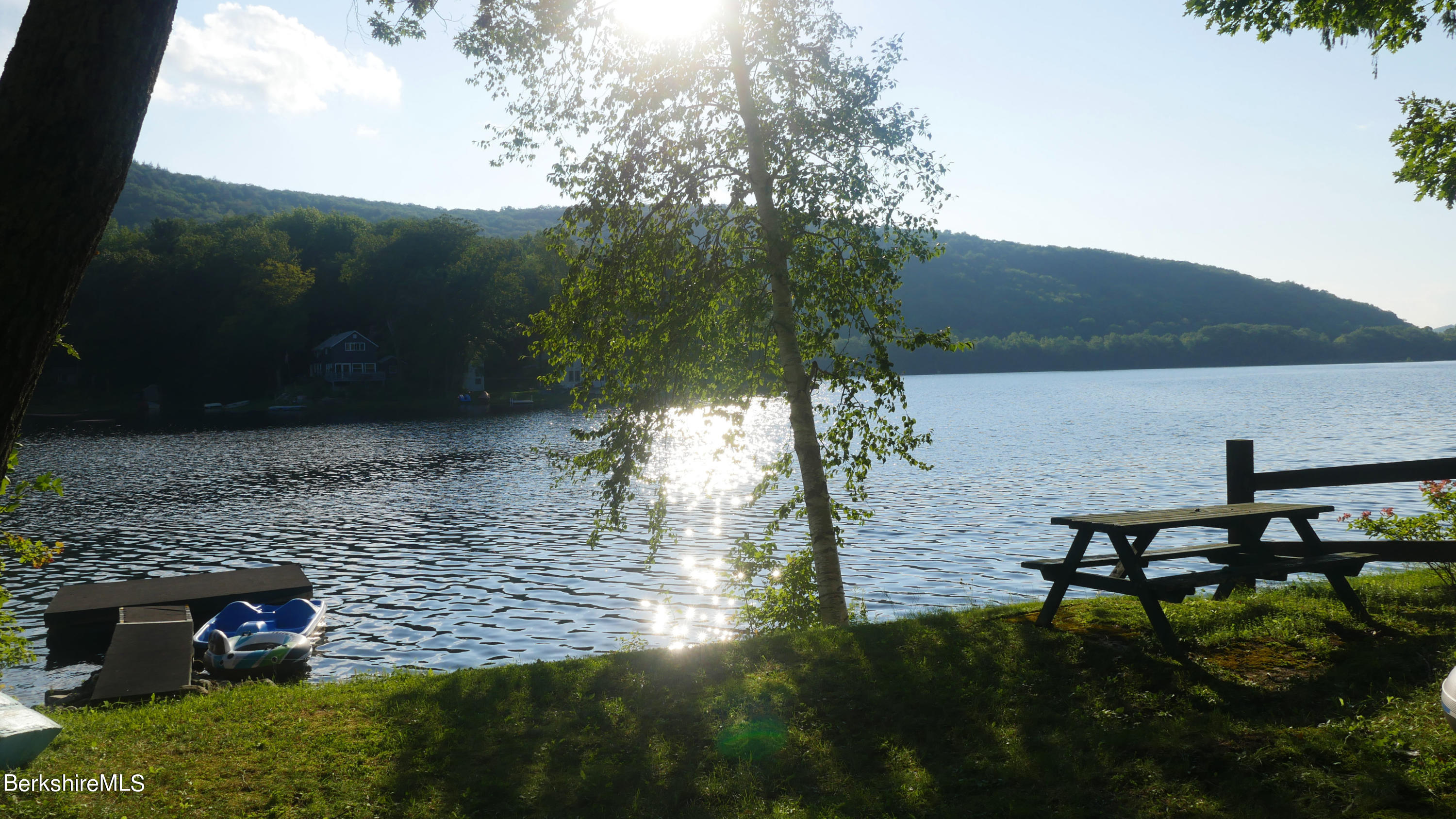3512 Jacobs Ladder Road Becket, MA 01223 - Photo 40 of 42 a view of a lake from a yard