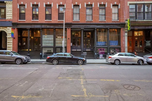 a car parked in front of a building