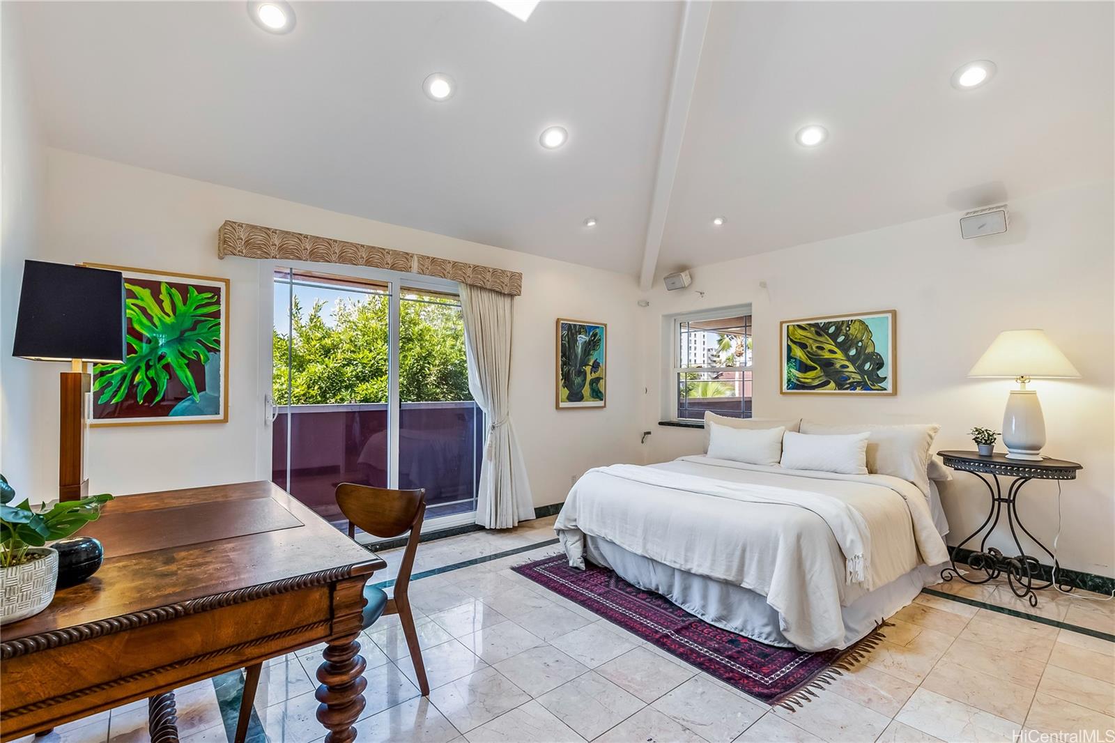 3063 Diamond Head Road Honolulu, HI 96815 - Photo 18 of 25 The Primary Suite on 2nd Floor with large bathroom and private lanai also opens up to another expansive private deck area with coffee bar, hot tub and covered seating area.