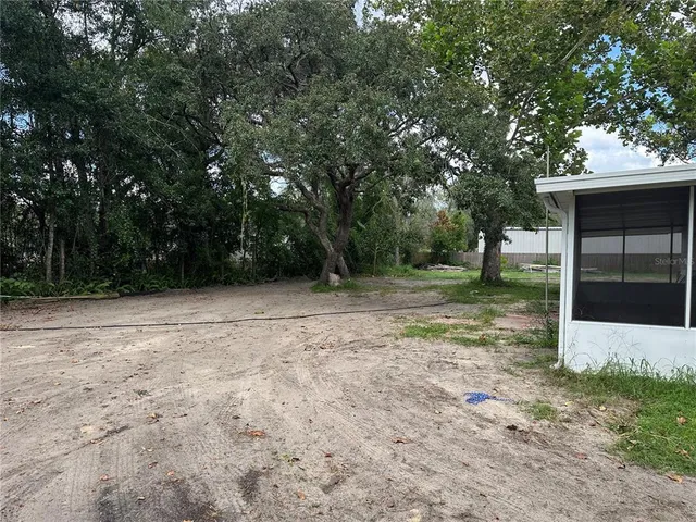 a backyard of a house