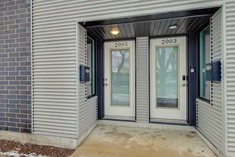 a view of front door of house