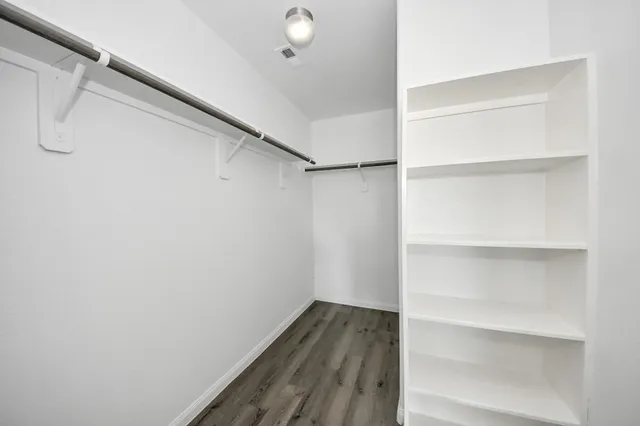 a view of a walk in closet