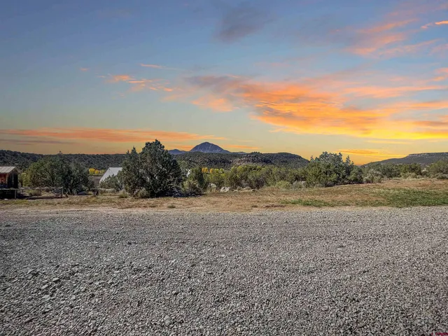 a view of an outdoor space and mountain view