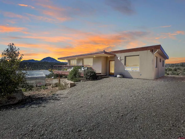 a view of a house with a patio