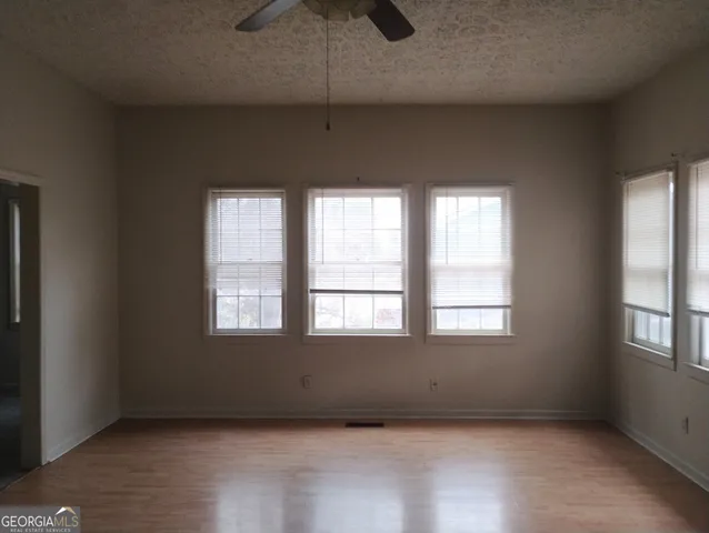 an empty room with a window