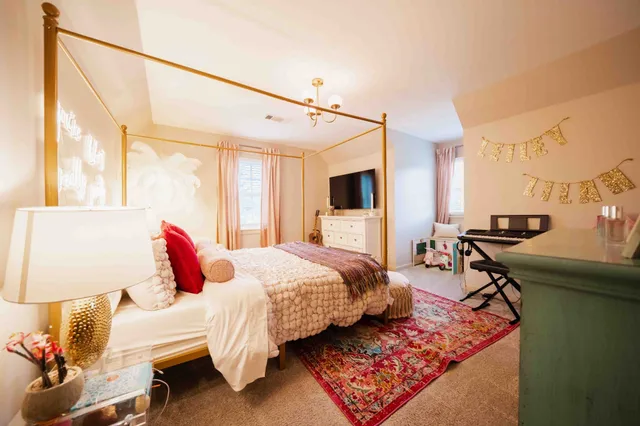 a view of a lake with a mountain