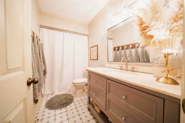 a view of a swimming pool with a yard