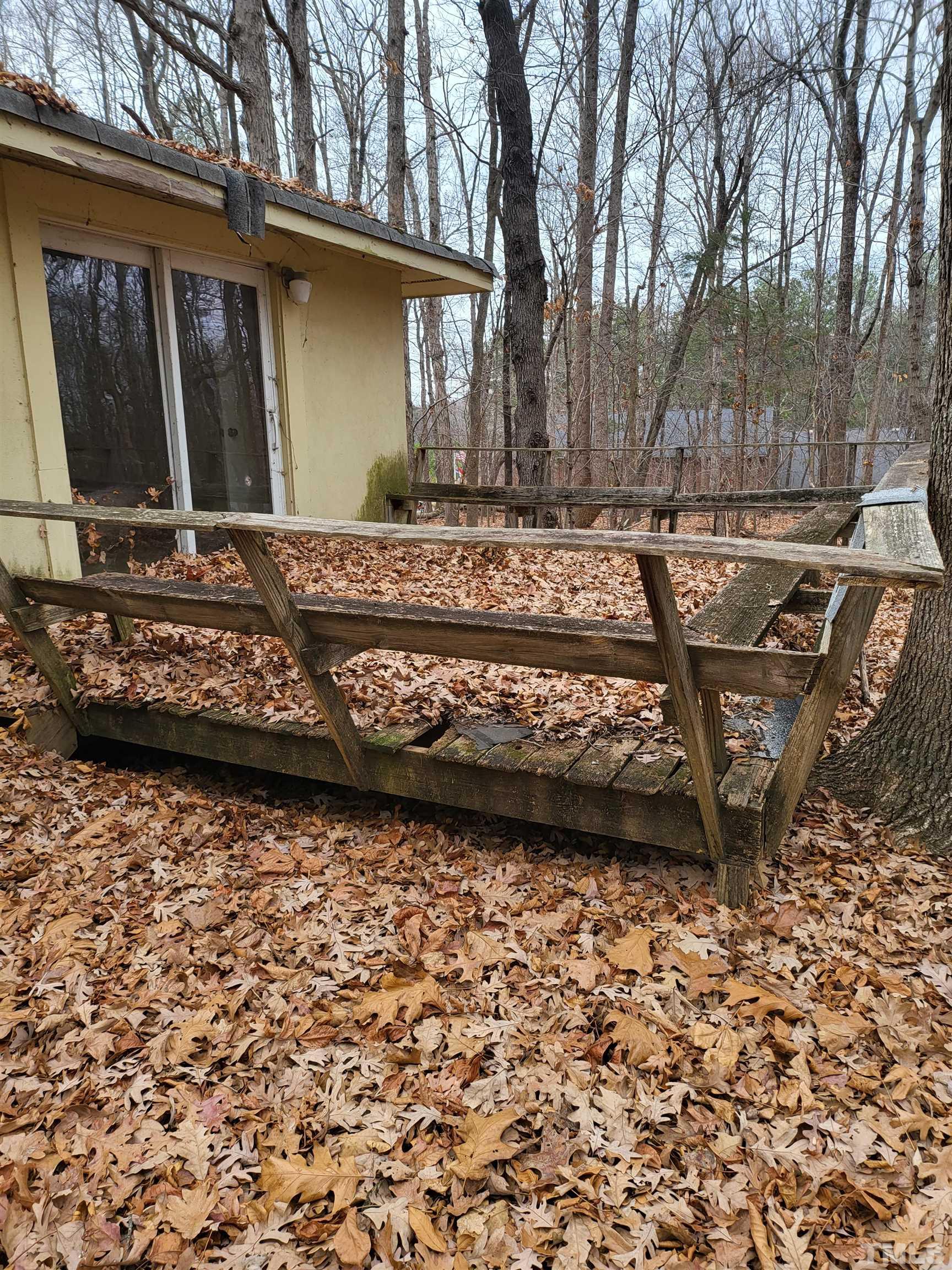 7808 Russell Road Durham, NC 27712 - Photo 5 of 8 a view of a backyard of the house