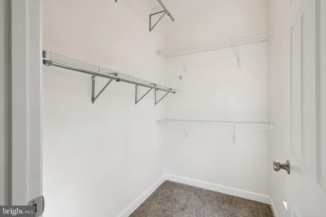 an empty room with closet