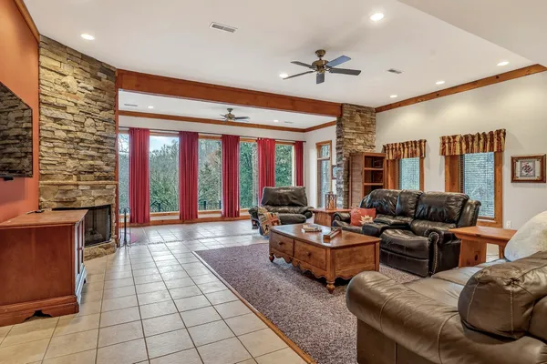 a view of a chairs and table in a kitchen
