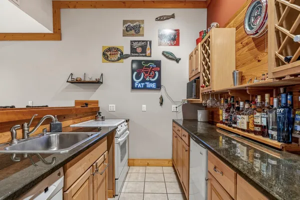 a car parked in a garage