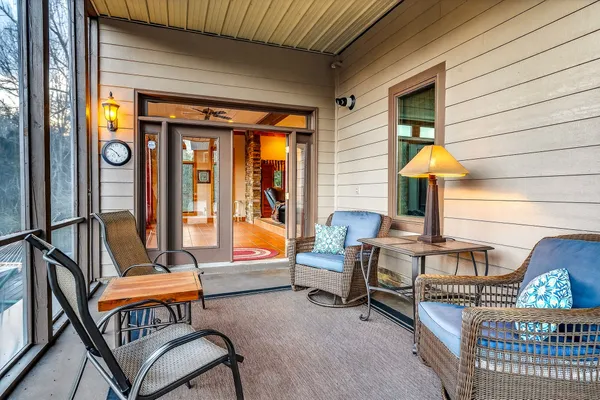 a view of a park with swings