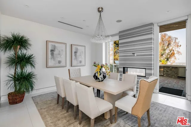 a view of a terrace with sky view