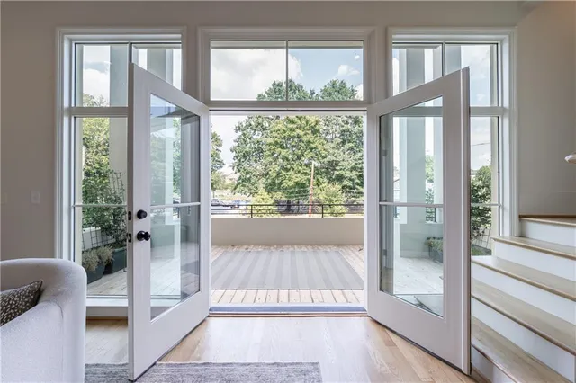 a view of an outdoor space with a lake view