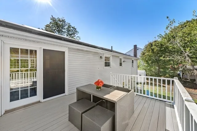 a outdoor view with a sitting space